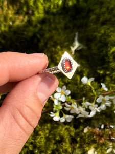 Faceted Garnet Ring size 10