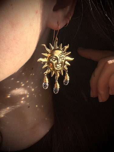 Helios Sun Earrings ~ multi gem options