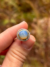 Load image into Gallery viewer, Genuine Opal Silver Smithed Ring size 7.5