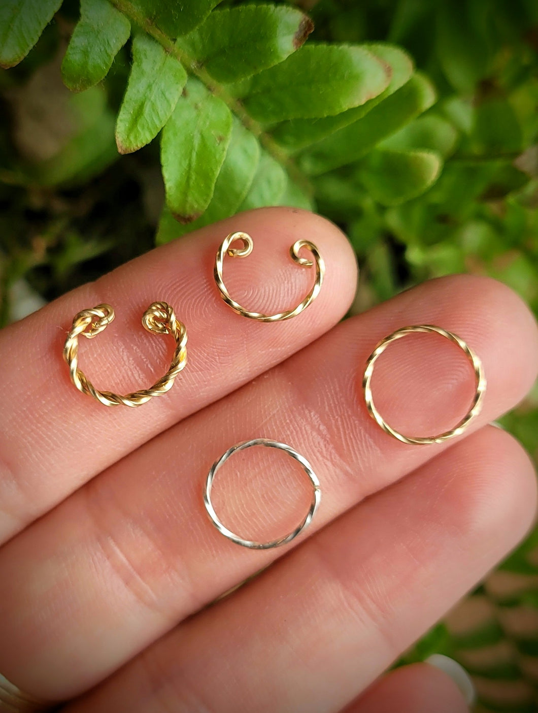 Ivy Ear & Nose Rings, Faux and Hoops
