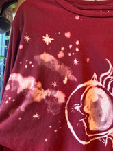 Load image into Gallery viewer, Red Sun &amp; Moon long sleeve fairy crop top