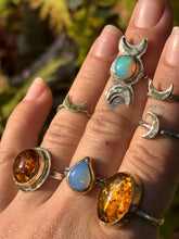 Load image into Gallery viewer, Genuine Opal Triple Goddess Ring size 5.5