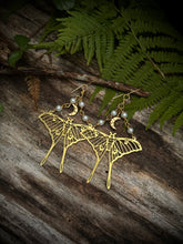 Load image into Gallery viewer, Moon Dazed Moth Earrings