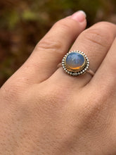 Load image into Gallery viewer, Genuine Opal Silver Smithed Ring size 7.5