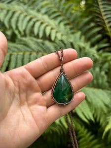 Large Malachite Theia Pendant