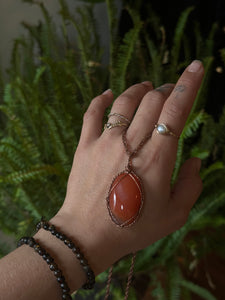 Orange Chalcedony Medallion