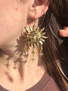 Helios Sun Earrings ~ multi gem options