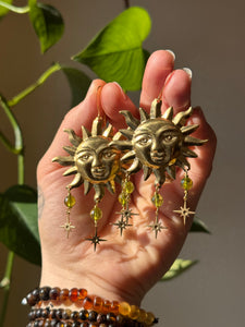 Helios Sun Earrings ~ multi gem options