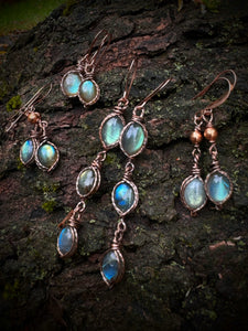 Labradorite Earrings ~ Copper