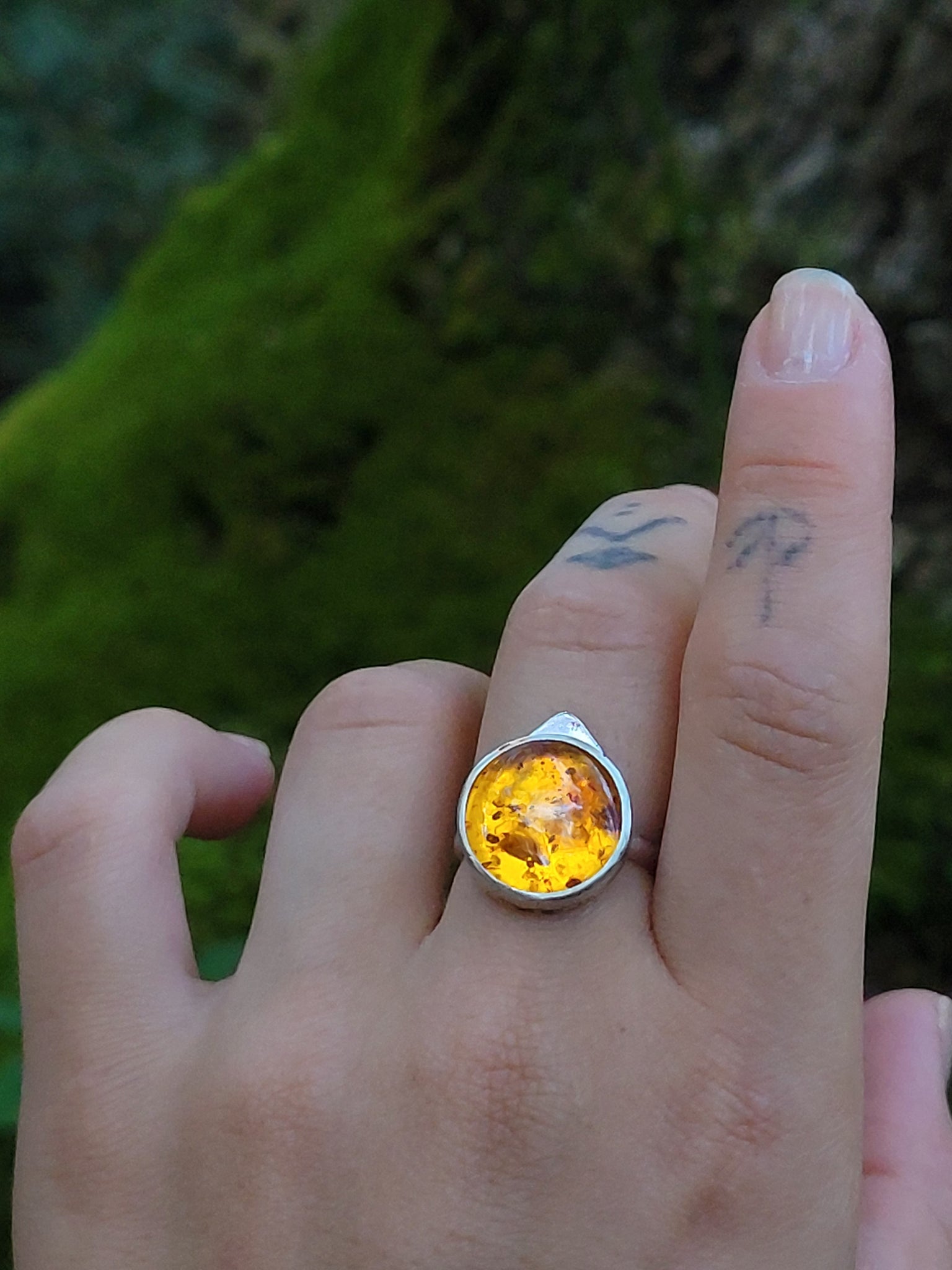Baltic Amber and Silver Ring | Amber Secrets