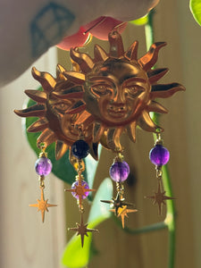 Helios Sun Earrings ~ multi gem options