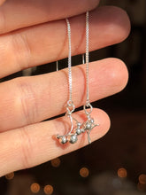 Load image into Gallery viewer, Moon and Star Celestial Sterling Threader Earrings