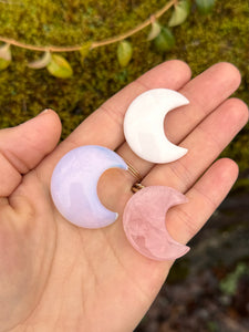 Fae Crescent Moons ~ multi stones available