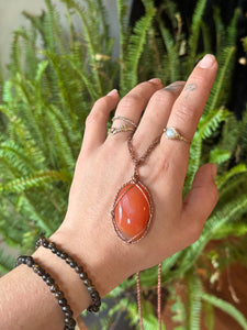 Orange Chalcedony Medallion