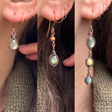Load image into Gallery viewer, Labradorite Earrings ~ Copper