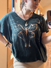 Load image into Gallery viewer, Evergreen Luna Moth Painted top size XXL