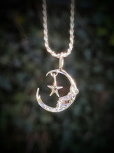 Load image into Gallery viewer, Sterling Charm Necklace~ Man in the Moon