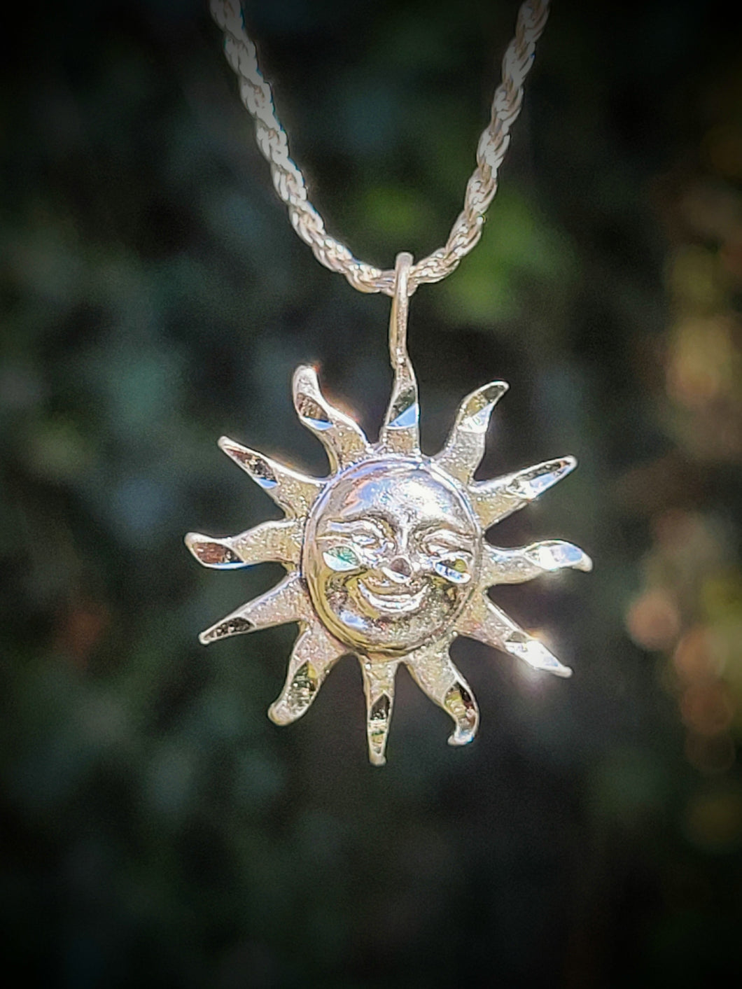 Sterling Charm Necklace~ Sun