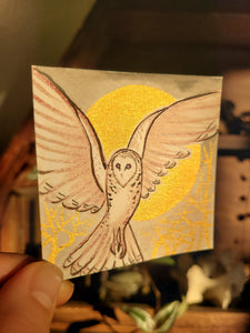 Moon Painting ~ Owl mini