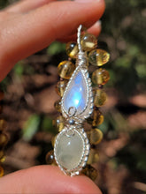 Load image into Gallery viewer, Spring Freyja ~ Sterling Moonstone and Prehnite